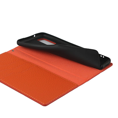 For Samsung Galaxy S20 Plus Litchi Genuine Leather Phone Case(Orange) - Galaxy Phone Cases by buy2fix | Online Shopping UK | buy2fix