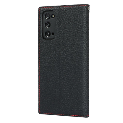 For Samsung Galaxy S20 FE Litchi Texture Horizontal Flip Top Layer Cowhide Leather Case with Holder & Card Slots & Wallet & Strap & Wire Winder(Black) - Galaxy S20 FE Cases by buy2fix | Online Shopping UK | buy2fix
