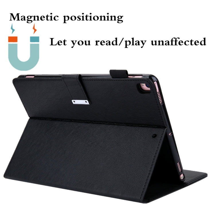 For iPad 5 / 6 / 7 / 8 / 9 Business Style Horizontal Flip Leather Case with Holder & Card Slot & Photo Frame & Wallet & Hand Strap & Sleep / Wake-up Function(Black) - iPad 4 & 3 & 2 Cases by buy2fix | Online Shopping UK | buy2fix