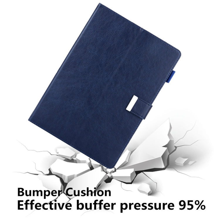 For iPad Pro 11 inch （2018） Business Style Horizontal Flip Leather Case with Holder & Card Slot & Photo Frame & Wallet & Hand Strap & Sleep / Wake-up Function(Blue) - iPad Pro 11 (2018) Cases by buy2fix | Online Shopping UK | buy2fix