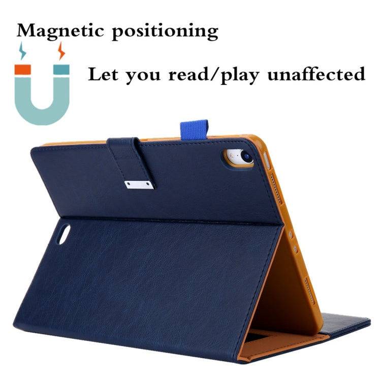 For iPad Pro 11 inch （2018） Business Style Horizontal Flip Leather Case with Holder & Card Slot & Photo Frame & Wallet & Hand Strap & Sleep / Wake-up Function(Blue) - iPad Pro 11 (2018) Cases by buy2fix | Online Shopping UK | buy2fix