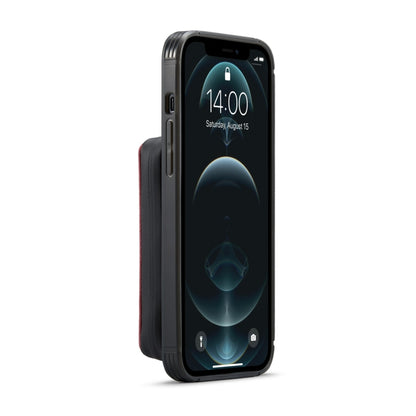 For iPhone 12 / 12 Pro JEEHOOD Magnetic Zipper Horizontal Flip Leather Case with Holder & Card Slot & Wallet(Red) - iPhone 12 / 12 Pro Cases by JEEHOOD | Online Shopping UK | buy2fix