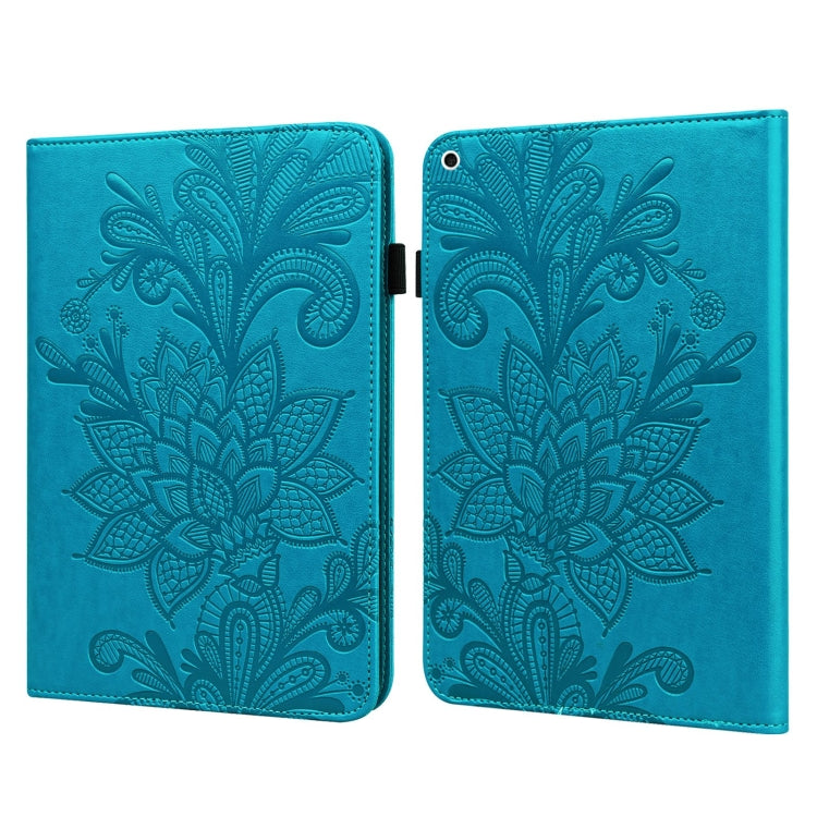 Lace Flower Embossing Pattern Horizontal Flip Leather Case with Holder & Card Slots & Wallet & Photo Frame & Sleep / Wake-up Function For iPad 9.7 2018 / 9.7  2017 / Air 2 / Air(Blue) - iPad Pro 9.7 inch Cases by buy2fix | Online Shopping UK | buy2fix