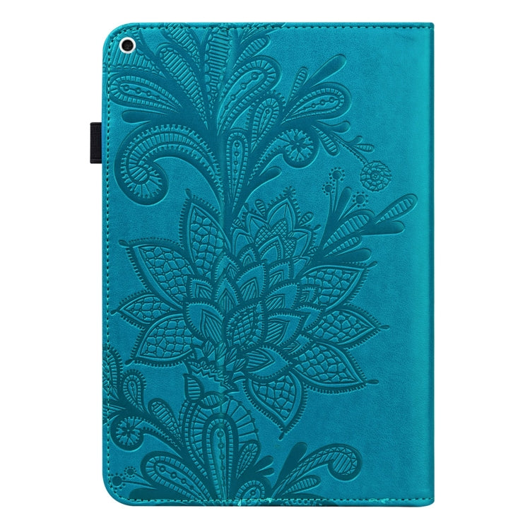 Lace Flower Embossing Pattern Horizontal Flip Leather Case with Holder & Card Slots & Wallet & Photo Frame & Sleep / Wake-up Function For iPad 9.7 2018 / 9.7  2017 / Air 2 / Air(Blue) - iPad Pro 9.7 inch Cases by buy2fix | Online Shopping UK | buy2fix