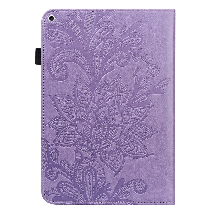 Lace Flower Embossing Pattern Horizontal Flip Leather Case with Holder & Card Slots & Wallet & Photo Frame & Sleep / Wake-up Function For iPad 9.7 2018 / 9.7  2017 / Air 2 / Air(Purple) - iPad Pro 9.7 inch Cases by buy2fix | Online Shopping UK | buy2fix