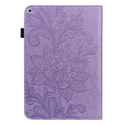 Lace Flower Embossing Pattern Horizontal Flip Leather Case with Holder & Card Slots & Wallet & Photo Frame & Sleep / Wake-up Function For iPad 9.7 2018 / 9.7  2017 / Air 2 / Air(Purple) - iPad Pro 9.7 inch Cases by buy2fix | Online Shopping UK | buy2fix