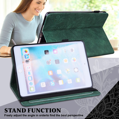 Lace Flower Embossing Pattern Horizontal Flip Leather Case with Holder & Card Slots & Wallet & Photo Frame & Sleep / Wake-up Function For iPad Pro 10.5 2017 / 10.2 2019(Green) - iPad Pro 10.5 inch Cases by buy2fix | Online Shopping UK | buy2fix