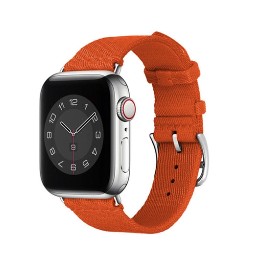 Two-color Nylon Braid Watch Band For Apple Watch Ultra 49mm&Watch Ultra 2 49mm / Series 9&8&7 45mm / SE 3&SE 2&6&SE&5&4 44mm / 3&2&1 42mm(Orange) by buy2fix