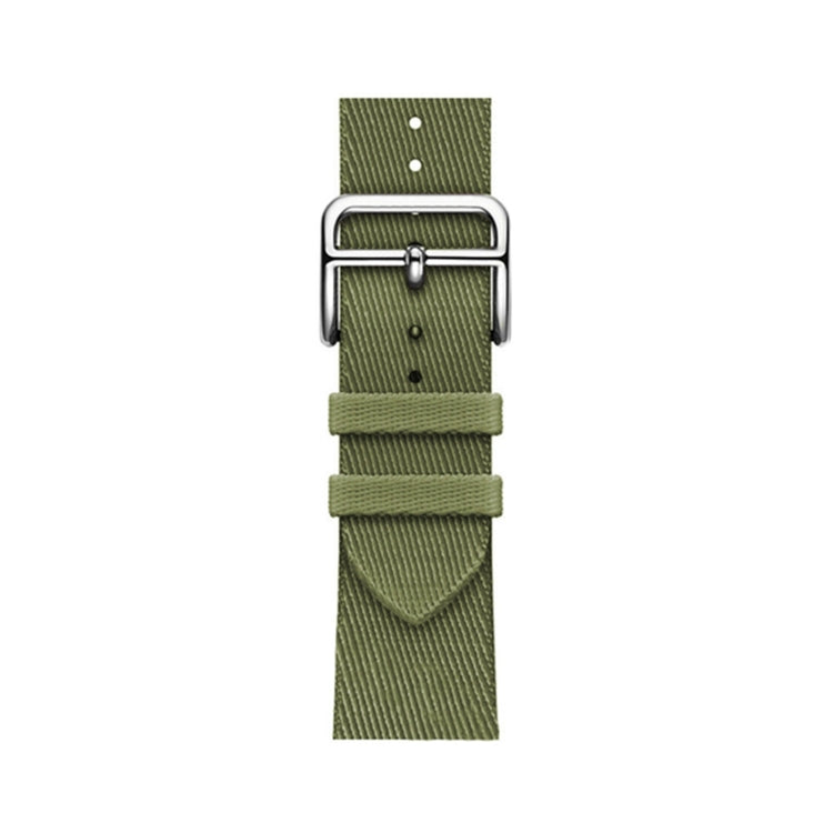 Two-color Nylon Braid Watch Band For Apple Watch Ultra 49mm&Watch Ultra 2 49mm / Series 9&8&7 45mm / SE 3&SE 2&6&SE&5&4 44mm / 3&2&1 42mm(Army Green) by buy2fix