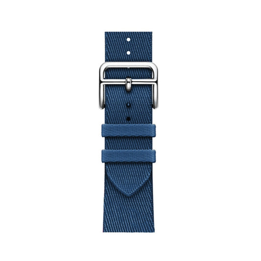 Two-color Nylon Braid Watch Band For Apple Watch Ultra 49mm&Watch Ultra 2 49mm / Series 9&8&7 45mm / SE 3&SE 2&6&SE&5&4 44mm / 3&2&1 42mm(Blue) by buy2fix
