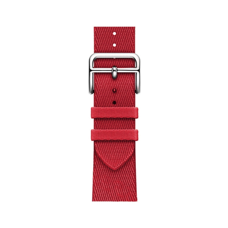 Two-color Nylon Braid Watch Band For Apple Watch Ultra 49mm&Watch Ultra 2 49mm / Series 9&8&7 45mm / SE 3&SE 2&6&SE&5&4 44mm / 3&2&1 42mm(Rose Red) by buy2fix