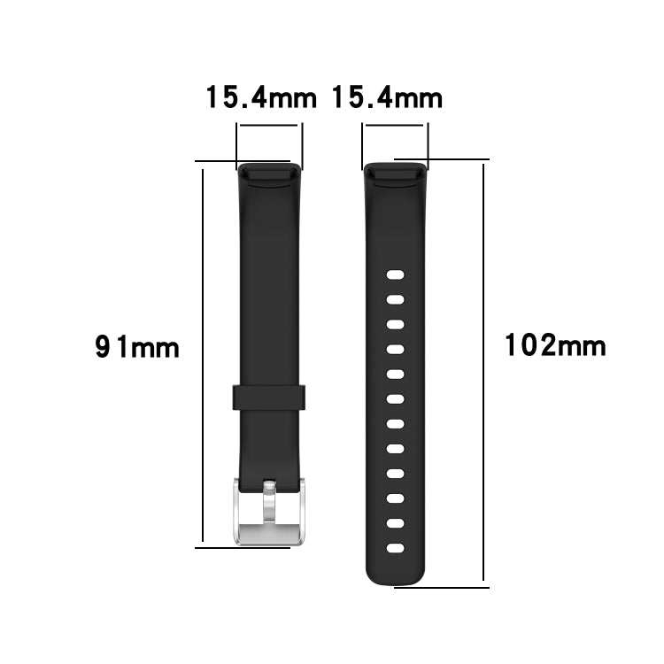 For Fitbit Luxe xDFind Silicone Watch Band, Size:S(Black) - Watch Bands by xDfind | Online Shopping UK | buy2fix