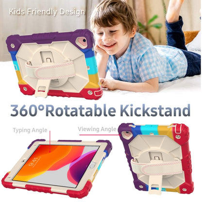 Contrast Color Robot Shockproof Silicon + PC Protective Case with Holder & Shoulder Strap For iPad 9.7 (2018) & (2017) / Air 2 / Air(Colorful Red) - iPad 9.7 (2018) & (2017) Cases by buy2fix | Online Shopping UK | buy2fix