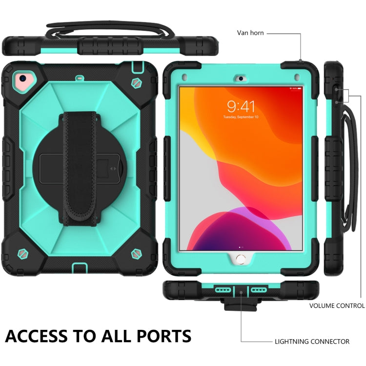 Contrast Color Robot Shockproof Silicon + PC Protective Case with Holder & Shoulder Strap For iPad 9.7 (2018) & (2017) / Air 2 / Air(Black+Mint) - iPad 9.7 (2018) & (2017) Cases by buy2fix | Online Shopping UK | buy2fix