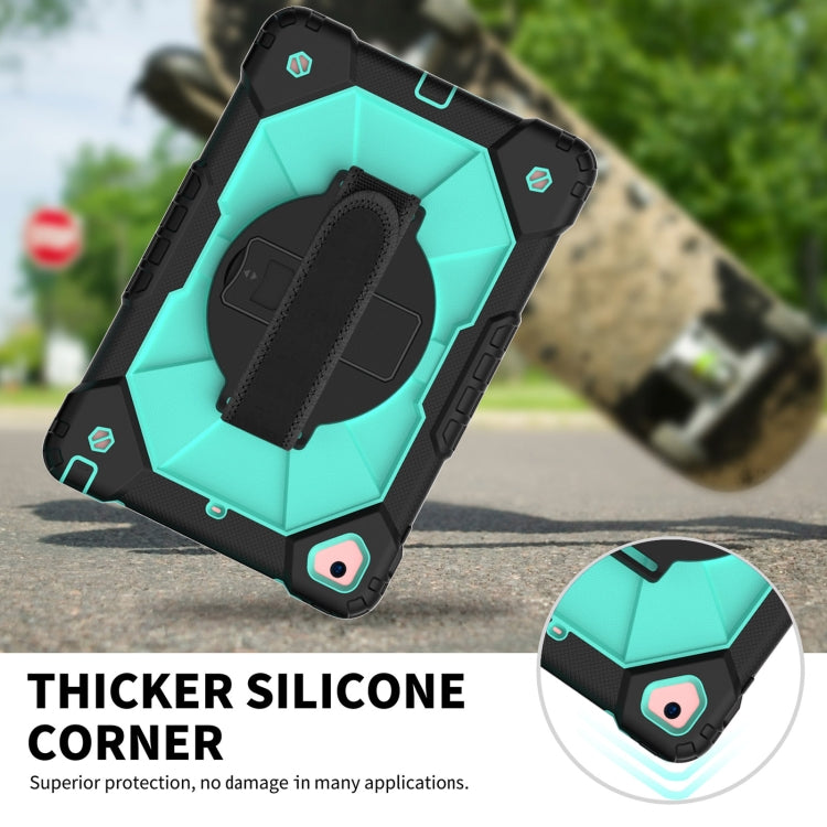 Contrast Color Robot Shockproof Silicon + PC Protective Case with Holder & Shoulder Strap For iPad 9.7 (2018) & (2017) / Air 2 / Air(Black+Mint) - iPad 9.7 (2018) & (2017) Cases by buy2fix | Online Shopping UK | buy2fix