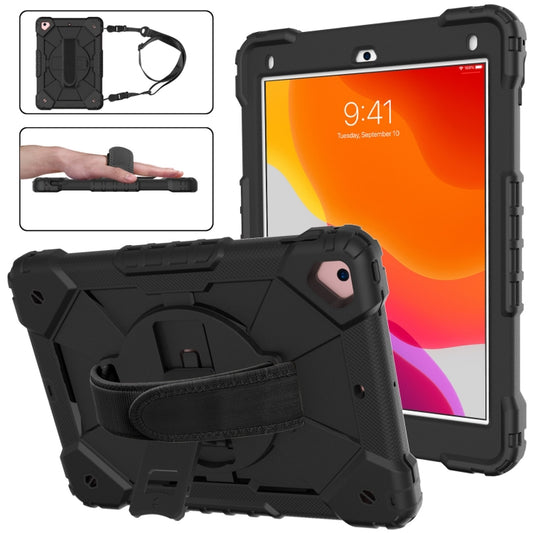 Contrast Color Robot Shockproof Silicon + PC Protective Case with Holder & Shoulder Strap For iPad 9.7 (2018) & (2017) / Air 2 / Air(Black) - iPad 9.7 (2018) & (2017) Cases by buy2fix | Online Shopping UK | buy2fix