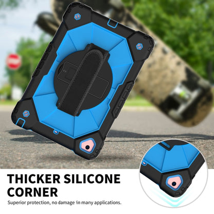 Contrast Color Robot Shockproof Silicon + PC Protective Case with Holder & Shoulder Strap For iPad 9.7 (2018) & (2017) / Air 2 / Air(Black+Blue) - iPad 9.7 (2018) & (2017) Cases by buy2fix | Online Shopping UK | buy2fix