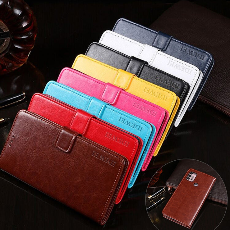 For Lenovo K13 Note idewei Crazy Horse Texture Horizontal Flip Leather Case with Holder & Card Slots & Wallet(Rose Red) - Lenovo by idewei | Online Shopping UK | buy2fix