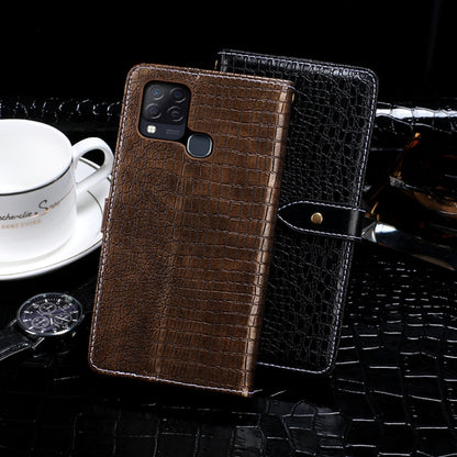 For Infinix Hot 10T idewei Crocodile Texture Horizontal Flip Leather Case with Holder & Card Slots & Wallet(Black) - Infinix Cases by idewei | Online Shopping UK | buy2fix