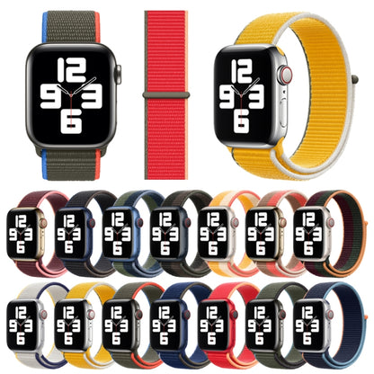Loop Type Sport Watch Band For Apple Watch Series 9&8&7 41mm / SE 3&SE 2&6&SE&5&4 40mm / 3&2&1 38mm (Black Blue) - Watch Bands by buy2fix | Online Shopping UK | buy2fix