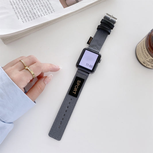 Nylon Watch Band For Apple Watch Ultra 49mm&Watch Ultra 2 49mm / Series 9&8&7 45mm / SE 3&SE 2&6&SE&5&4 44mm / 3&2&1 42mm(Grey) by buy2fix