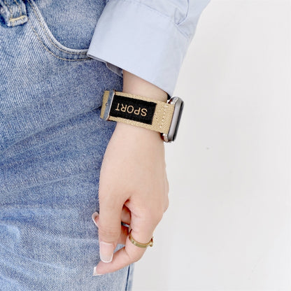 Nylon Watch Band For Apple Watch Ultra 49mm&Watch Ultra 2 49mm / Series 9&8&7 45mm / SE 3&SE 2&6&SE&5&4 44mm / 3&2&1 42mm(Khaki) by buy2fix