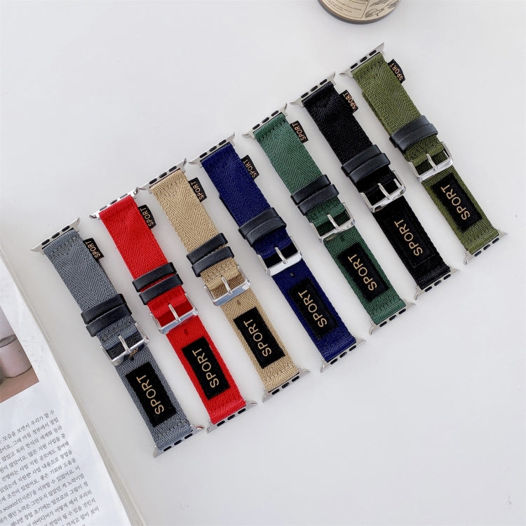 Nylon Watch Band For Apple Watch Ultra 49mm&Watch Ultra 2 49mm / Series 9&8&7 45mm / SE 3&SE 2&6&SE&5&4 44mm / 3&2&1 42mm(Red) by buy2fix