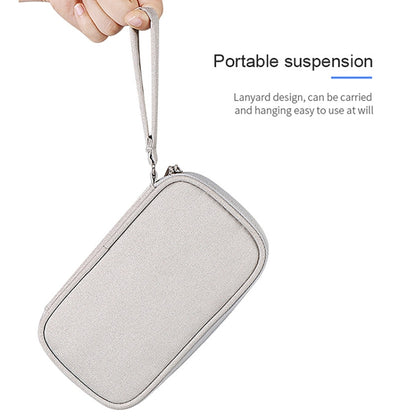 SM03 Multifunctional Digital Accessories Storage Bag with Lanyard(Gray) - Digital Storage Bag by buy2fix | Online Shopping UK | buy2fix