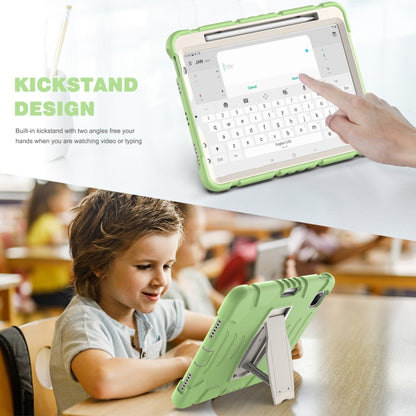 For iPad Pro 11 2022 / 2021 / 2020 / 2018 3-Layer Protection Screen Frame + PC + Silicone Shockproof Combination Tablet Case with Holder(Matcha Green) - iPad Pro 11 (2022/2021) Cases by buy2fix | Online Shopping UK | buy2fix