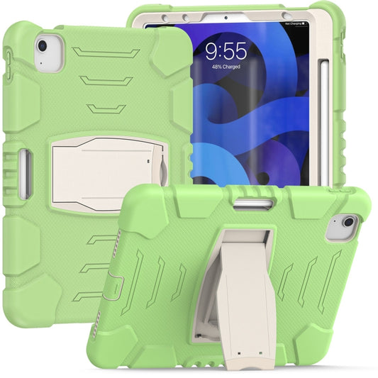 3-Layer PC + Silicone Shockproof Tablet Case with Holder For iPad Air 2020 / 2022 10.9 / Pro 11 2022 / 2021 / 2020 / 2018(Matcha Green) - iPad Air (2022) / (2020) 10.9 Cases by buy2fix | Online Shopping UK | buy2fix