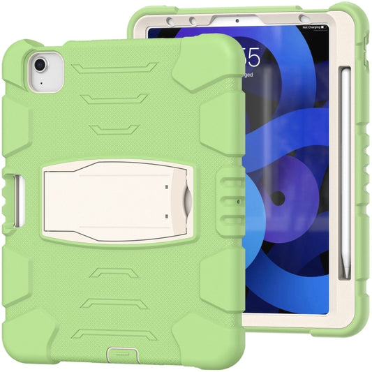 3-Layer PC + Silicone Shockproof Tablet Case with Holder For iPad Air 2020 / 2022 10.9 / Pro 11 2022 / 2021 / 2020 / 2018(Matcha Green) - iPad Air (2022) / (2020) 10.9 Cases by buy2fix | Online Shopping UK | buy2fix