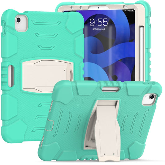 3-Layer PC + Silicone Shockproof Tablet Case with Holder For iPad Air 2020 / 2022 10.9 / Pro 11 2022 / 2021 / 2020 / 2018(Mint Green) - iPad Air (2022) / (2020) 10.9 Cases by buy2fix | Online Shopping UK | buy2fix