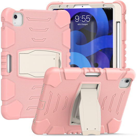 3-Layer PC + Silicone Shockproof Tablet Case with Holder For iPad Air 2020 / 2022 10.9 / Pro 11 2022 / 2021 / 2020 / 2018(Cherry Blossoms Pink) - iPad Air (2022) / (2020) 10.9 Cases by buy2fix | Online Shopping UK | buy2fix