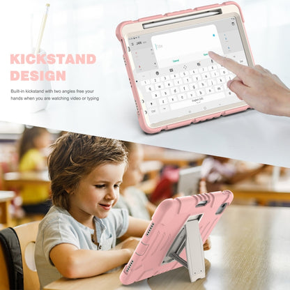 3-Layer PC + Silicone Shockproof Tablet Case with Holder For iPad Air 2020 / 2022 10.9 / Pro 11 2022 / 2021 / 2020 / 2018(Cherry Blossoms Pink) - iPad Air (2022) / (2020) 10.9 Cases by buy2fix | Online Shopping UK | buy2fix