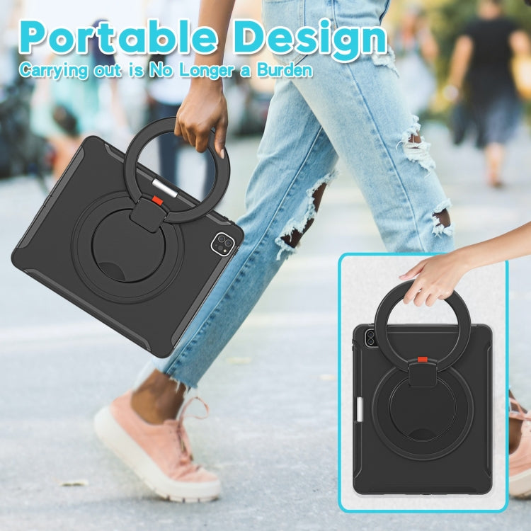 Shockproof TPU + PC Protective Case with 360 Degree Rotation Foldable Handle Grip Holder & Pen Slot For iPad Pro 12.9 2020 / 2018(Black) - More iPad Cases by buy2fix | Online Shopping UK | buy2fix