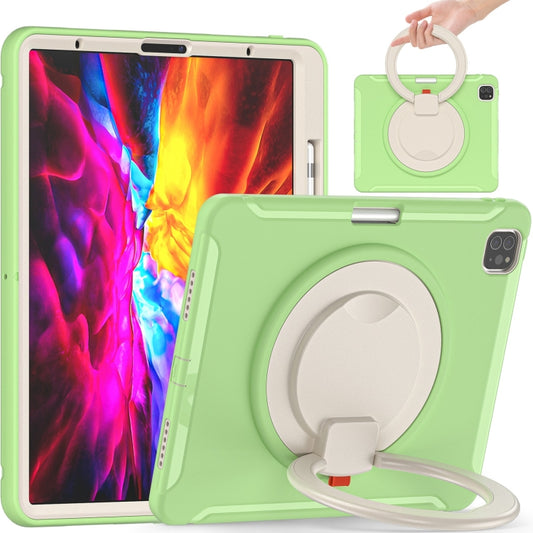 Shockproof TPU + PC Protective Case with 360 Degree Rotation Foldable Handle Grip Holder & Pen Slot For iPad Pro 12.9 2020 / 2018(Matcha Green) - More iPad Cases by buy2fix | Online Shopping UK | buy2fix