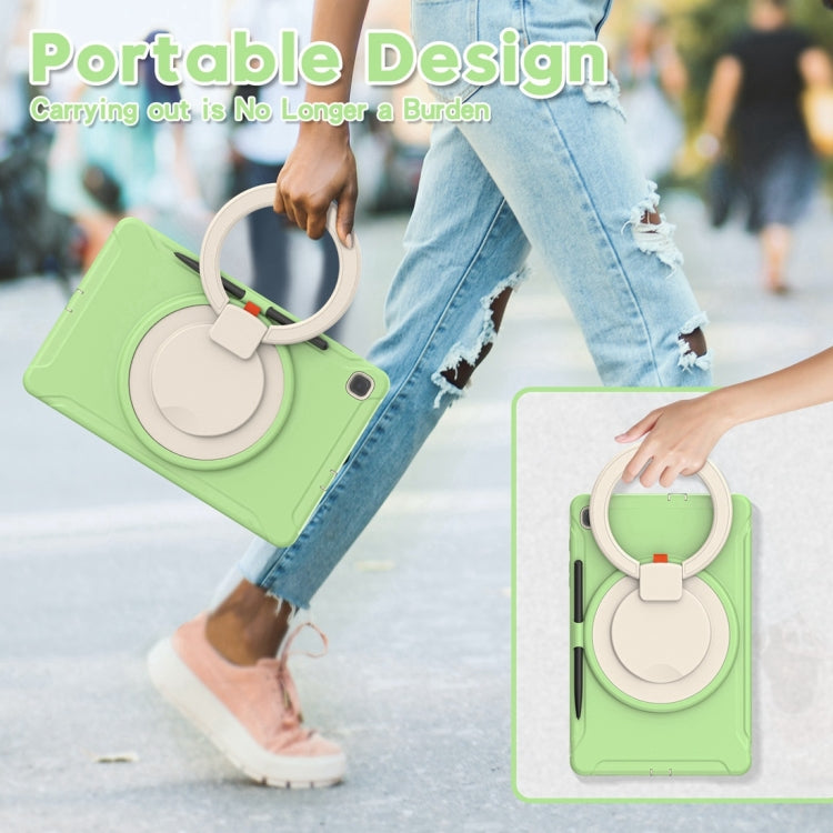 Shockproof TPU + PC Protective Case with 360 Degree Rotation Foldable Handle Grip Holder & Pen Slot For Samsung Galaxy Tab S6 Lite 10.4 inch P610(Matcha Green) - Tab S6 Lite P610 / P615 by buy2fix | Online Shopping UK | buy2fix