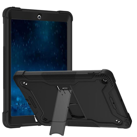 Silicone + PC Shockproof Protective Case with Holder For iPad 9.7 inch (2017/2018)(Black) - iPad 9.7 (2018) & (2017) Cases by buy2fix | Online Shopping UK | buy2fix
