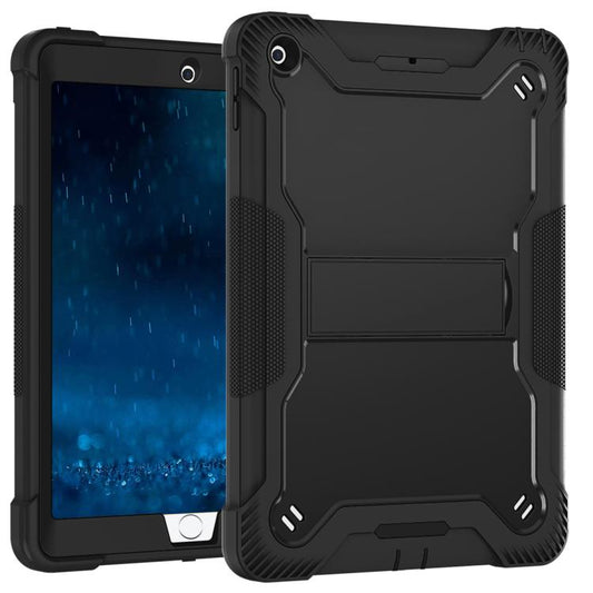 Silicone + PC Shockproof Protective Case with Holder For iPad 9.7 inch (2017/2018)(Black) - iPad 9.7 (2018) & (2017) Cases by buy2fix | Online Shopping UK | buy2fix