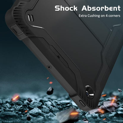 Silicone + PC Shockproof Protective Case with Holder For iPad 9.7 inch (2017/2018)(Black) - iPad 9.7 (2018) & (2017) Cases by buy2fix | Online Shopping UK | buy2fix