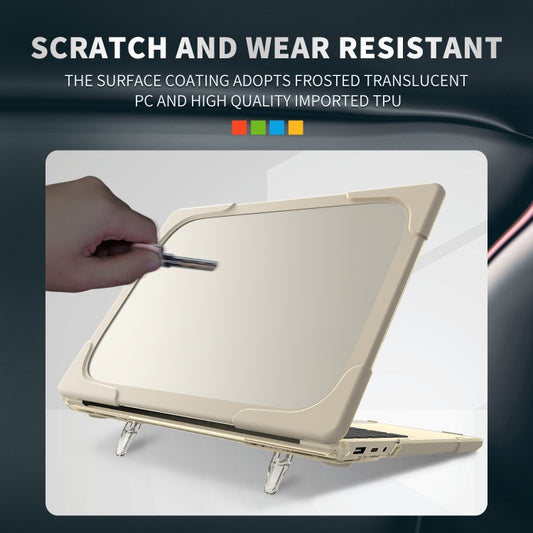 TPU + PC Two-color Anti-fall Laptop Protective Case For Microsoft Surface Go 1 / 2 12.4 1943 / 2013(Khaki) - Microsoft by buy2fix | Online Shopping UK | buy2fix