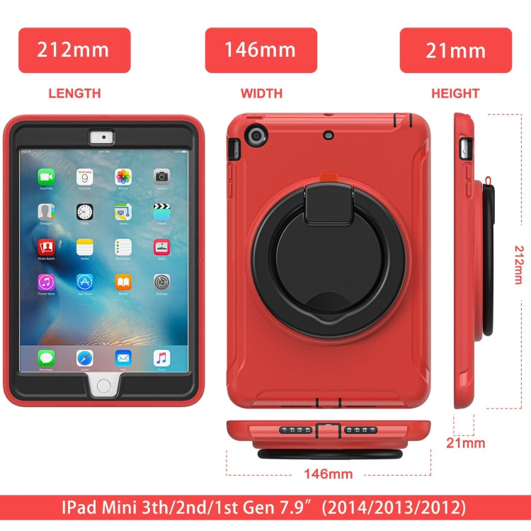 Shockproof TPU + PC Protective Case with 360 Degree Rotation Foldable Handle Grip Holder & Pen Slot For iPad mini 3 / 2 / 1(Red) - iPad Mini 4 & 3 & 2 & 1 Cases by buy2fix | Online Shopping UK | buy2fix