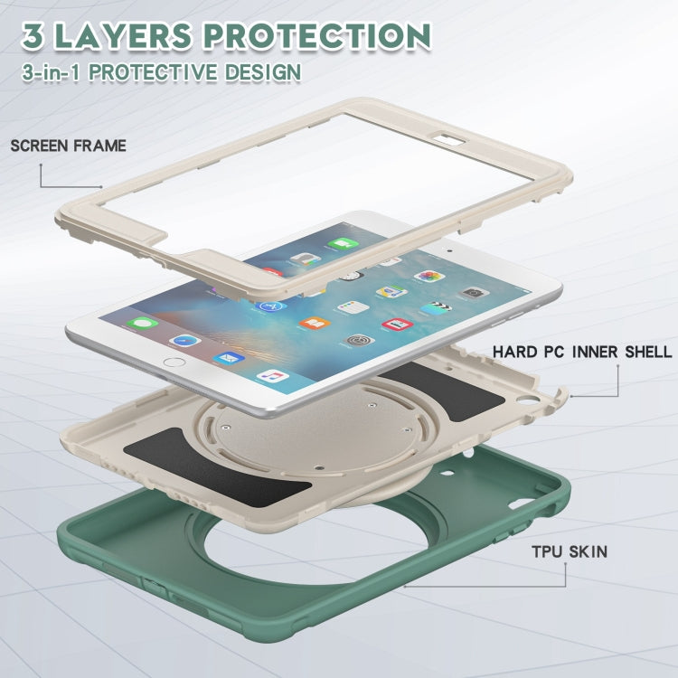 Shockproof TPU + PC Protective Case with 360 Degree Rotation Foldable Handle Grip Holder & Pen Slot For iPad mini 3 / 2 / 1(Emmerald Green) - iPad Mini 4 & 3 & 2 & 1 Cases by buy2fix | Online Shopping UK | buy2fix