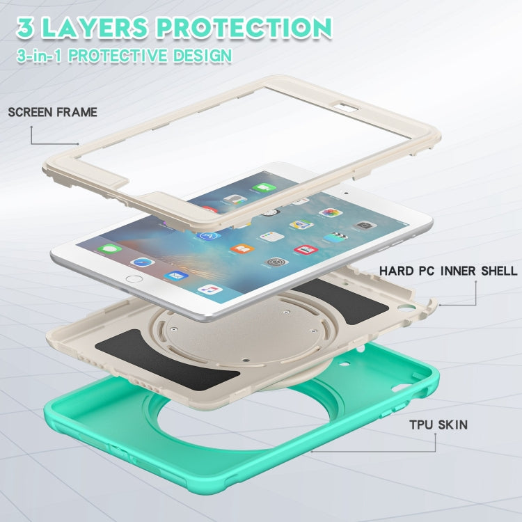 Shockproof TPU + PC Protective Case with 360 Degree Rotation Foldable Handle Grip Holder & Pen Slot For iPad mini 3 / 2 / 1(Mint Green) - iPad Mini 4 & 3 & 2 & 1 Cases by buy2fix | Online Shopping UK | buy2fix