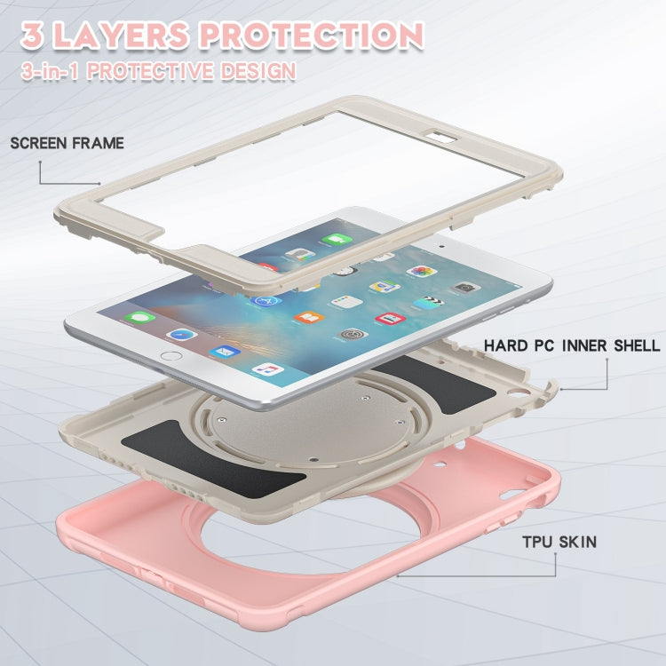 Shockproof TPU + PC Protective Case with 360 Degree Rotation Foldable Handle Grip Holder & Pen Slot For iPad mini 3 / 2 / 1(Cherry Blossoms Pink) - iPad Mini 4 & 3 & 2 & 1 Cases by buy2fix | Online Shopping UK | buy2fix