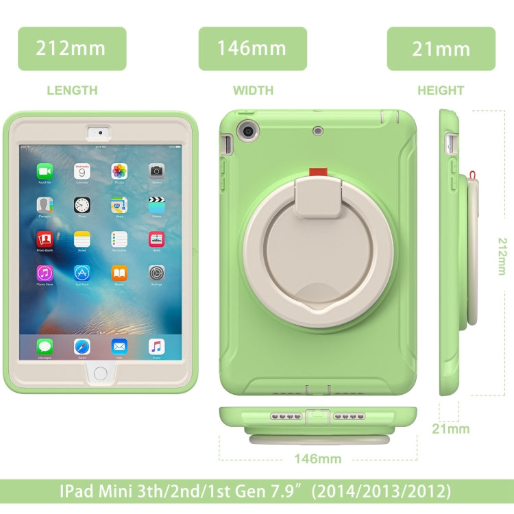 Shockproof TPU + PC Protective Case with 360 Degree Rotation Foldable Handle Grip Holder & Pen Slot For iPad mini 3 / 2 / 1(Matcha Green) - iPad Mini 4 & 3 & 2 & 1 Cases by buy2fix | Online Shopping UK | buy2fix