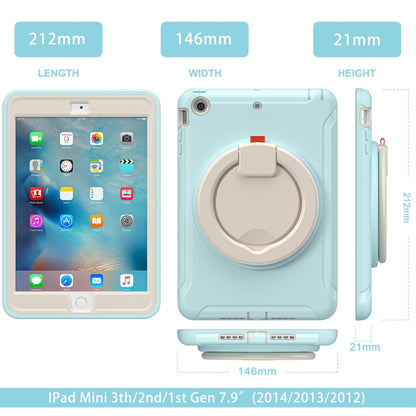 Shockproof TPU + PC Protective Case with 360 Degree Rotation Foldable Handle Grip Holder & Pen Slot For iPad mini 3 / 2 / 1(Ice Crystal Blue) - iPad Mini 4 & 3 & 2 & 1 Cases by buy2fix | Online Shopping UK | buy2fix