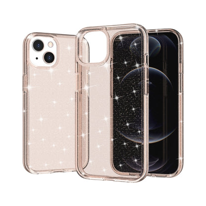 For iPhone 13 mini Shockproof Terminator Style Glitter Powder Protective Case (Gold) by buy2fix