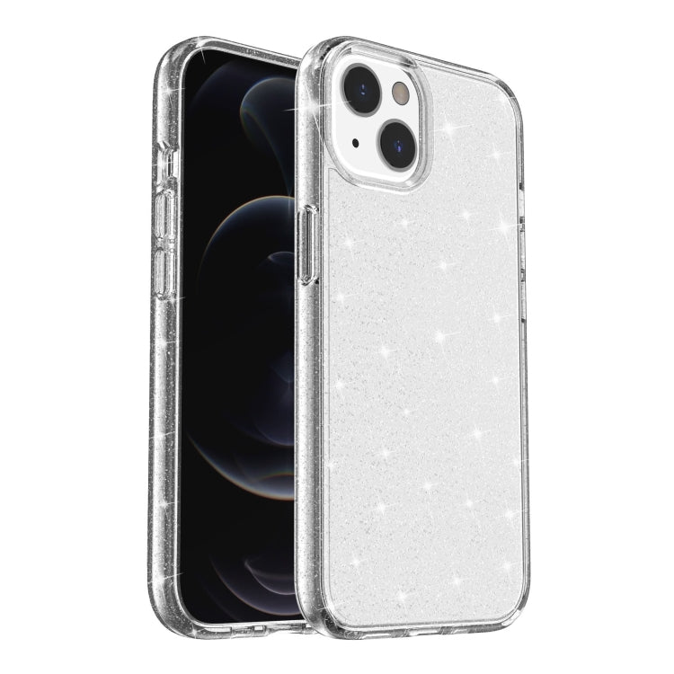 For iPhone 13 mini Shockproof Terminator Style Glitter Powder Protective Case (White) by buy2fix