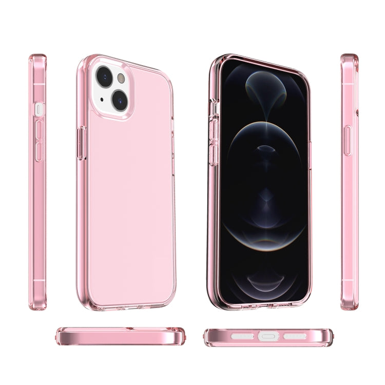 For iPhone 13 mini Shockproof Terminator Style Transparent Protective Case (Pink) by buy2fix